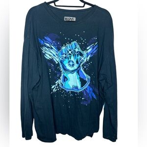 Men's Marvel Thanos Glove Long Sleeve T-Shirt Size 3XL